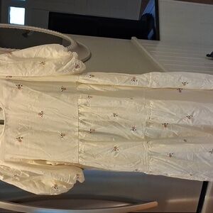 Polagram Cream Floral Dress